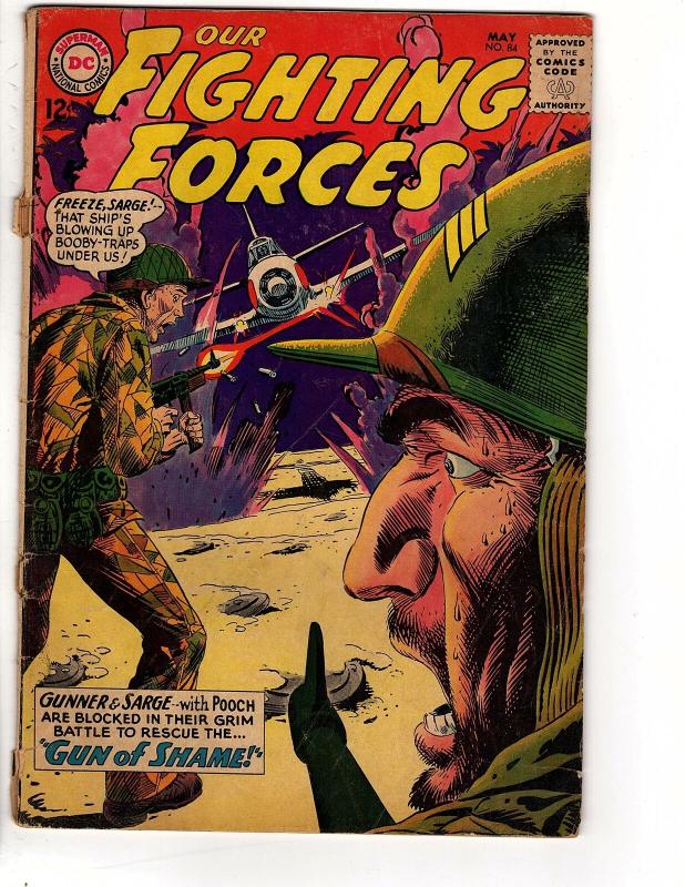 OUR FIGHTING FORCES 84 GOOD(loose cover) Kubert cvr