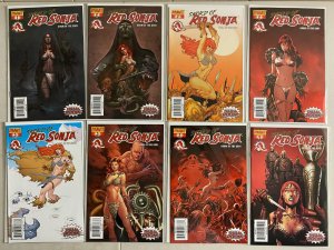 Sword of Red Sonja Doom of the Gods set #1-4 w/ variants Dynamite (8 VF) (2007)