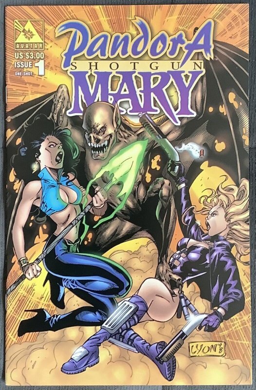 Pandora/Shotgun Mary #1 (1998, Avatar) Royal Blue Variant. NM/MT