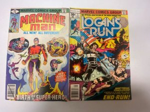 3 MARVEL comic books Machine Man #10 Logans Run #5 Worlds Unknown #8 6 KM11