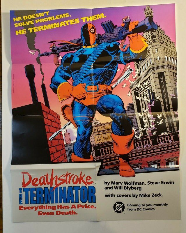 DEATHSTROKE THE TERMINATOR COMIC POSTER 22 X 17 DC COMICS POSTERS