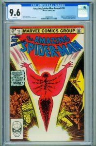 AMAZING SPIDER-MAN ANNUAL #16 CGC 9.6 1st Monica Rambeau 3809694005