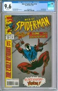 Marvel Comics Web Of Spider-Man #118 CGC 9.6 1st Solo Clone Story