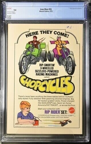 Iron Man #55 1973 Marvel Comics CGC 9.0 1st app Thanos Drax Starfox White Pages