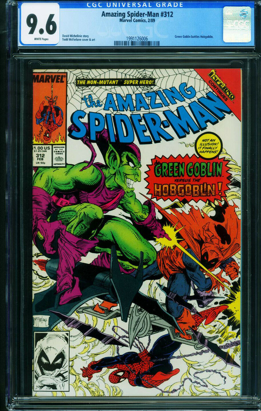 Amazing Spider-Man #312 CGC 9.6-Green Goblin-Hobgoblin-1991126006 | Comic  Books - Silver Age, Marvel, Spider-Man, Superhero / HipComic, image size:913x1436