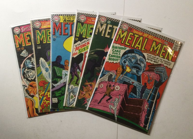 Metal Men 20 21 22 23 25 27 Lot Run Set Very Good Vg 4.0 Dc Comics