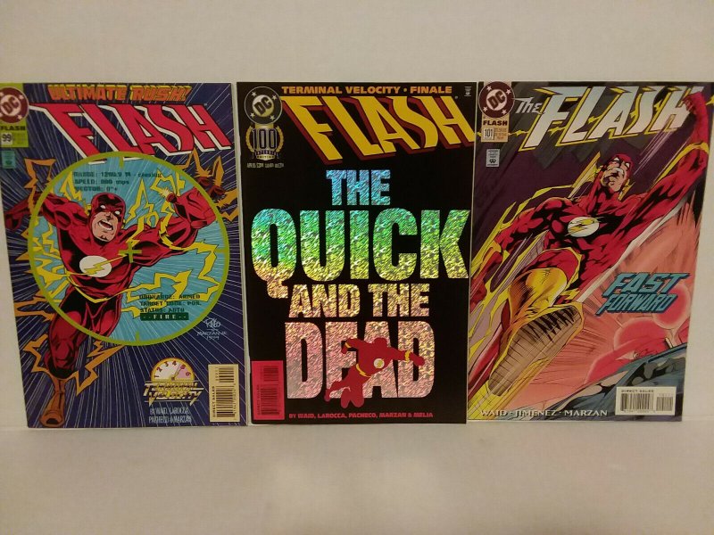 THE FLASH - THREE ISSUES - #99, #100 AND #101 - FREE SHIPPING 
