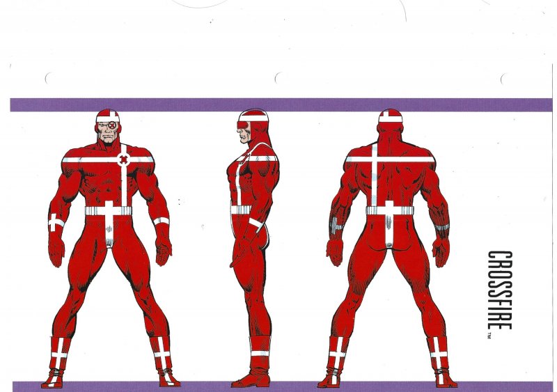 Official Handbook of the Marvel Universe Sheet - Crossfire