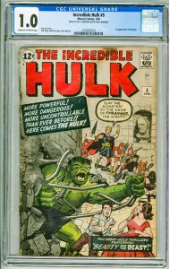 The Incredible Hulk #5 (1963) CGC 1.0 see description