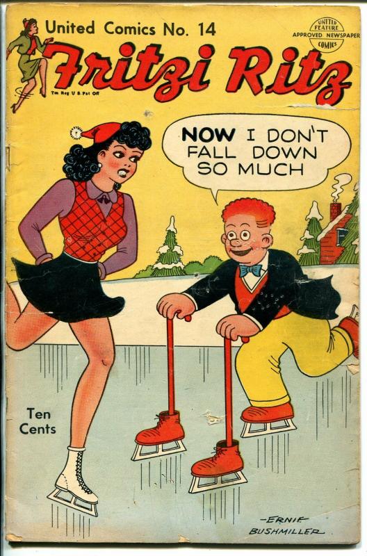 United #14 1951-United Features-Fritzi Ritz-Spicy Good Girl Art-Bushmiller-VG-