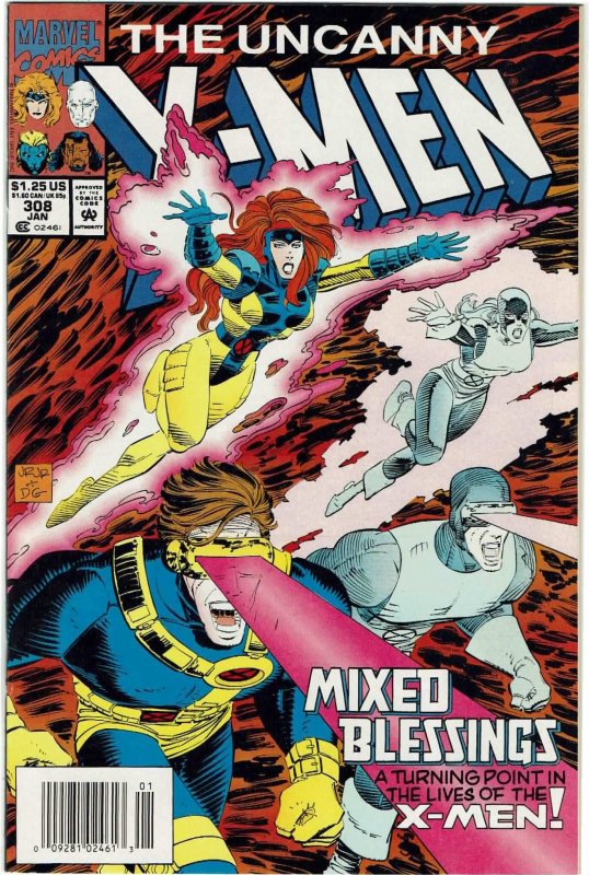 Uncanny X-Men #308 Scott Lobdell John Romita, Jr. Newsstand NM