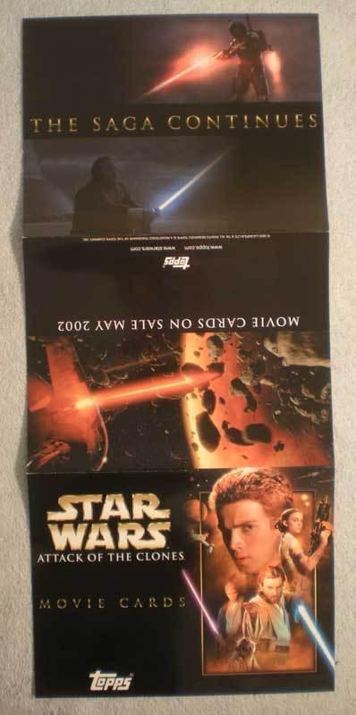 STAR WARS ATTACK CLONES Promo Poster, 11x25, Unused, more Promos in store