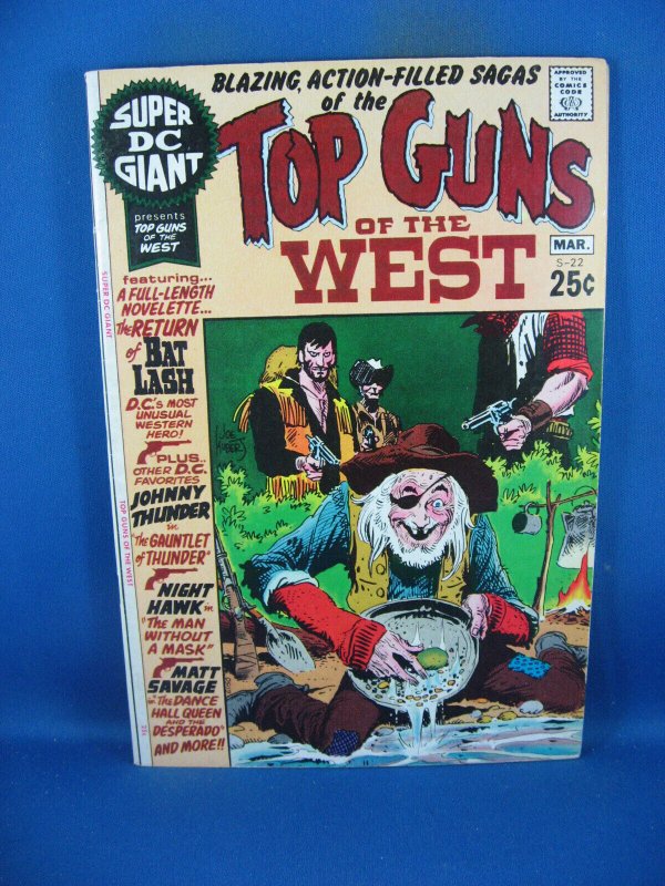 SUPER DC GIANT S 22 F VF TOP GUNS OF THE WEST BAT LASH KUBERT 1971 DC