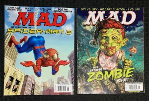 2007 MAD Magazine #478  & 483 Spider-Man 3 / Zombie Issue FN+/VG LOT of 2