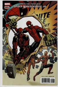 Spider-Man/Deadpool #49 NM, (Danger is coming. From the other side of the page!)