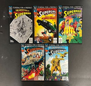 Superman Funeral for a Friend 9 Issue Complete VF+ Set