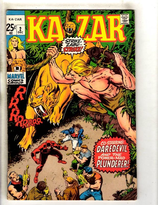 Ka-Zar # 2 FN/VF Marvel Comic Book Zabu Tiger Jungle Daredevil Plunderer JL8