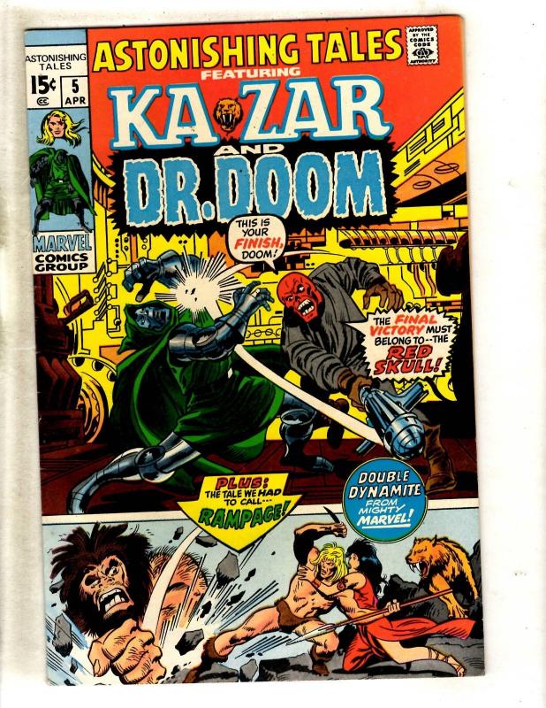 Astonishing Tales # 5 VF/NM Marvel Comic Book Ka-Zar Dr. Doom Red Skull Zuba FM5