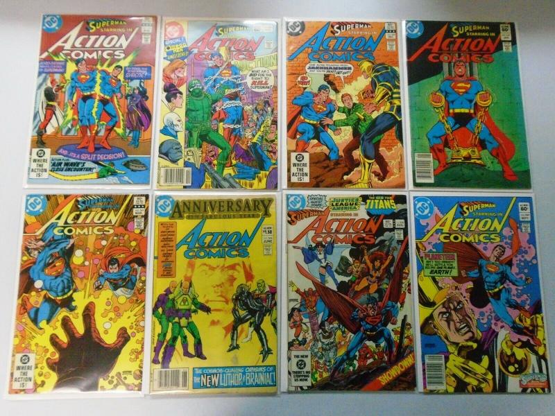 Late Bronze Age Action Comics Lot From:#500-549, 42 Diff. Average 7.0 (1979-83)