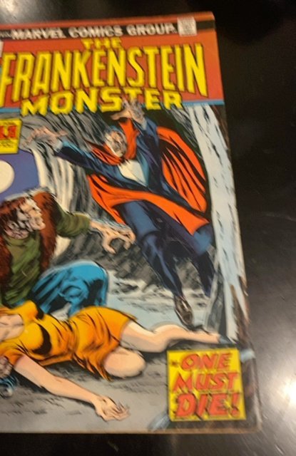 The Frankenstein Monster #9 (1974)vs Dracula key story