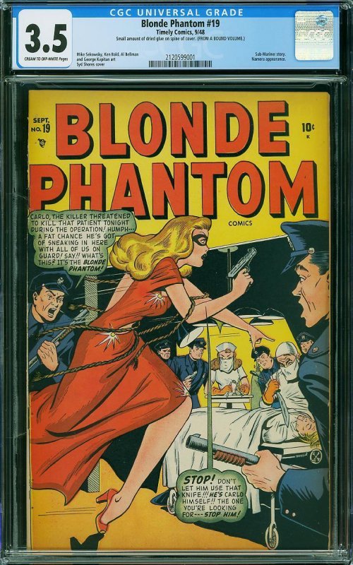 Blonde Phantom #19 (1948) CGC 3.5