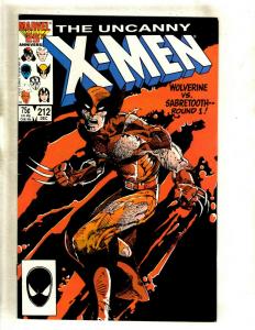 Uncanny X-Men # 212 VF/NM Marvel Comic Book Sabretooth Wolverine Cyclops HY1