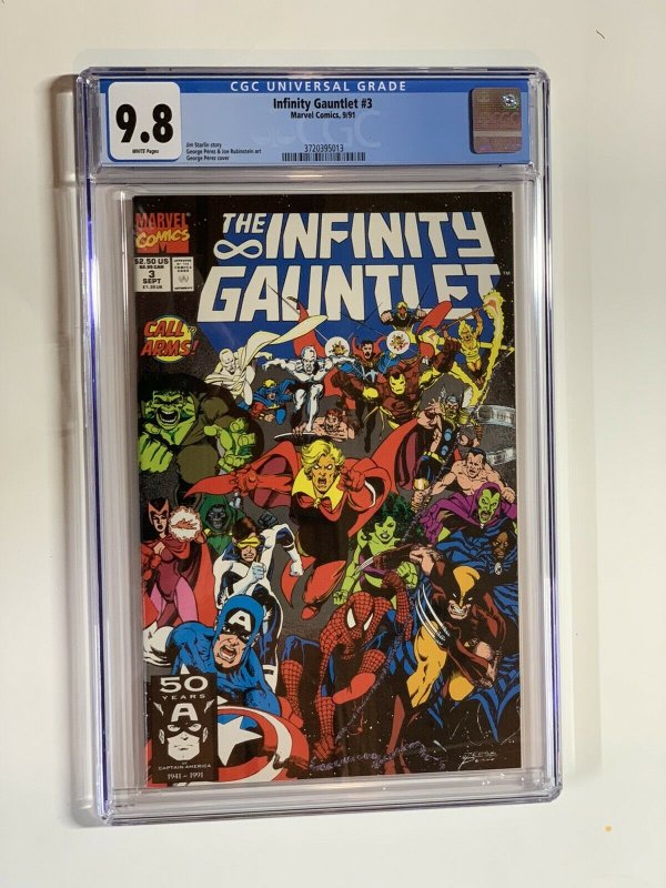 Infinity Gauntlet 3 Cgc 9.8 Marvel Wp