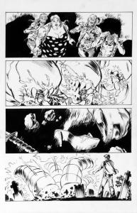 DEAN KOTZ Original Published Art, TRAILER PARK of TERROR #6 page 30, Zombies