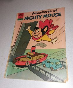 ADVENTURES OF MIGHTY MOUSE 155 dell comics 1962 silver age funny animal cartoon
