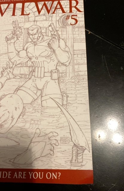 Civil War #5 Retailer Incentive Sketch Cover (2006)