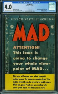Mad #17 (1954) CGC 4.0 VG