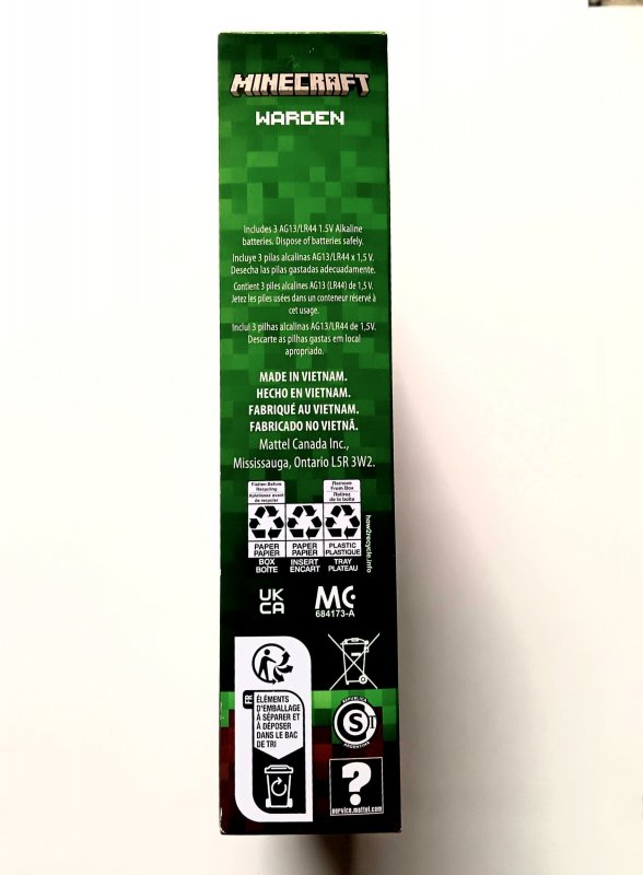 WARDEN | MINECRAFT #HHK89 | MATTEL | MOJANG STUDIOS 2021 | NEW IN BOX