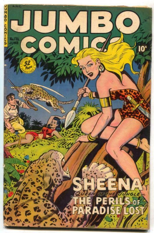 Jumbo Comics #136 1950- SHEENA- Good girl art VG