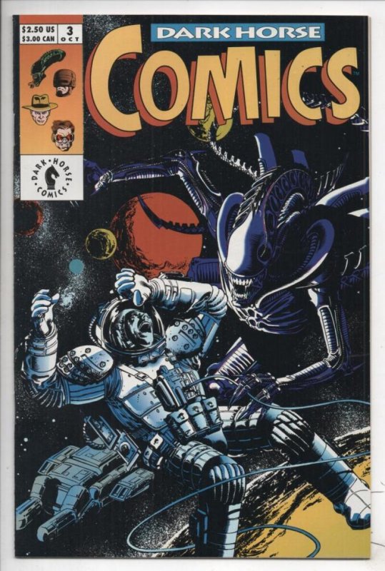 DARK HORSE COMICS #3, NM-, Aliens, 1992, RoboCop, Indiana Jones