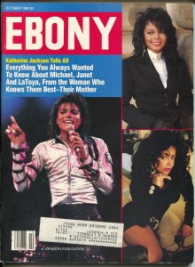 Ebony 10/1990-Michael, Janet & LaToya Jackson cover-The Blues-FN