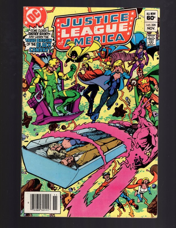 Justice League of America #220 (1983)  JSA Appearance Origin of BLACK CANARY