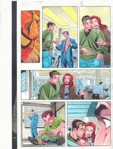 Spectacular Spider-Man #254 p.9 Color Guide Art - Peter and MJ by John Kalisz