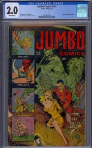 JUMBO COMICS #161 CGC 2.0 GHOST GALLERY COVERS BEGIN JACK KAMEN