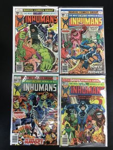 4PC INHUMANS LOT (8.0 OB) NEWSSTAND, #8,10-12!! 1977