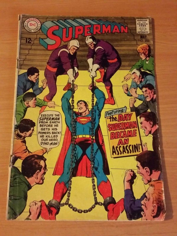 Superman #206 ~ VERY GOOD VG ~ 1968 DC COMICS 