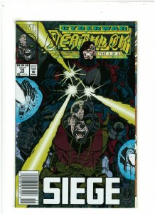 Deathlok #19 NM- 9.2 Newsstand Marvel Comics 1993 Cyberwar Foil Cover
