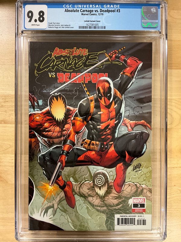 Absolute Carnage vs. Deadpool #3 Liefeld Cover (2019) CGC 9.8