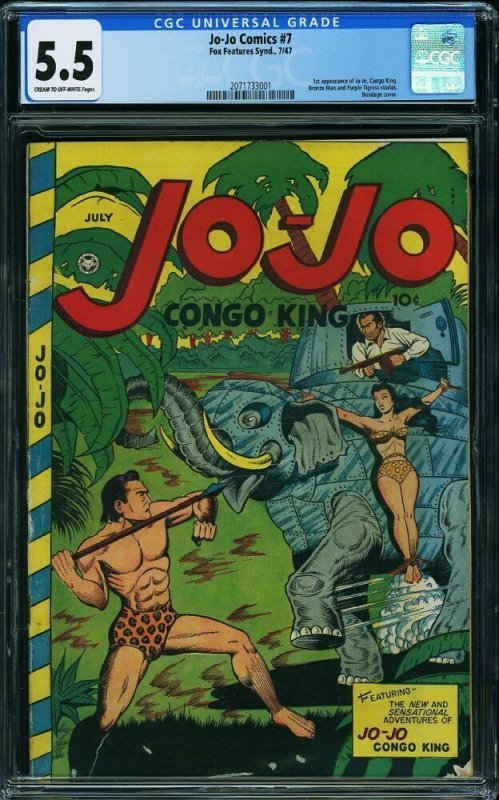 Jo-Jo Comics #7 (Fox Features Synd, 1947) CGC 5.5 - KEY