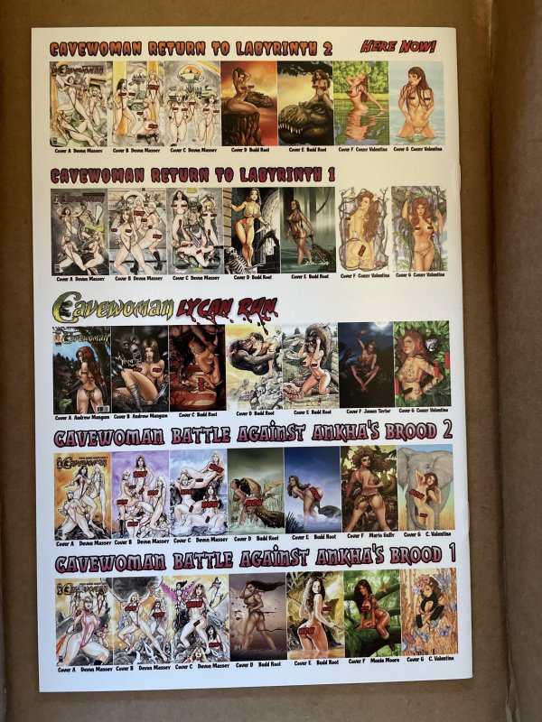 Cavewoman Return To Labyrinth 2 NM+ Conny Valentina LTD 350 COA Risqué Cover