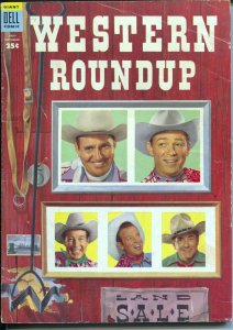 Western Roundup #7 1954-Dell-photo cover-Roy Rogers-Rex Allen-Bill Elliott-VG
