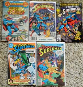 LOT OF 24 SUPERMAN 'THEMED MID-GRADE COMICS FROM THE 70s, 80s and 90s!!