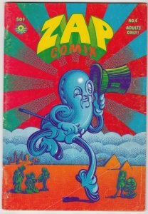 Zap #4 (Jan-68) VG Affordable-Grade Mr. Natural, Flakey Font, Wonder Wart Hog...