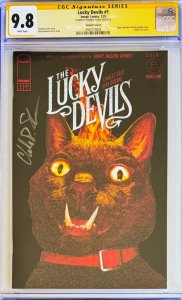 THE LUCKY DEVILS 1 CGC 9.8 ? RYAN BROWNE 1:25 GLITTER FOIL - SIGNED C. SOULE