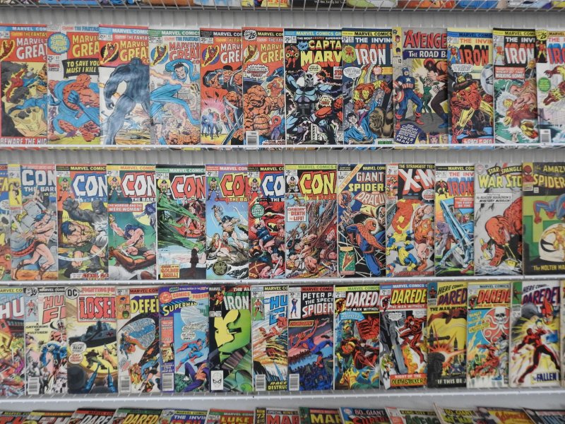 Huge Lot 150+ Silver/Bronze Comics W/ Daredevil, Hulk, +More! See desc