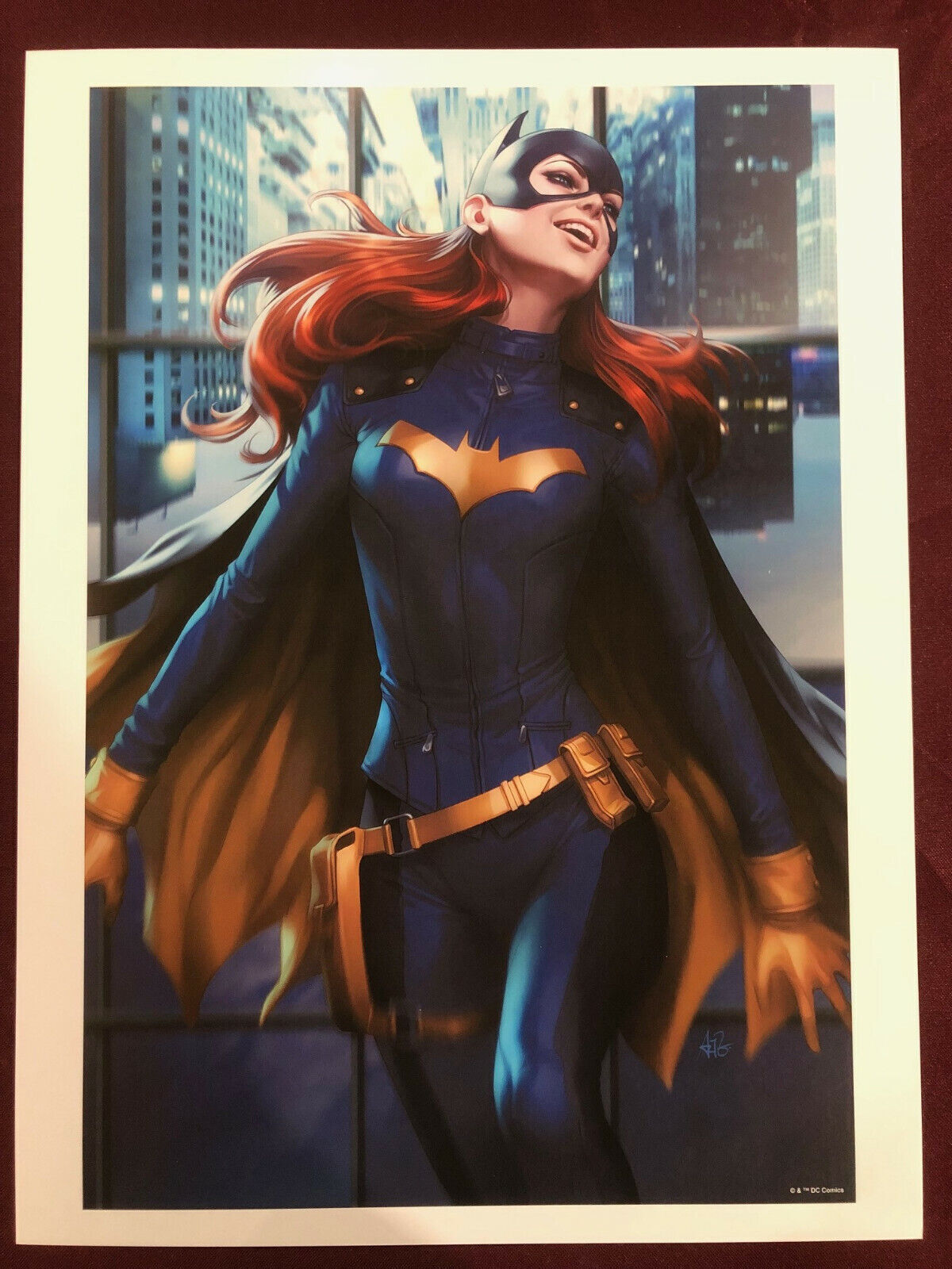 Stanley Artgerm Lau Batgirl Poster 12 X 16 Nm Shipped Flat Batman